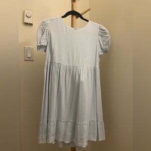 Sunday Best Mini Babydoll Zane Dress in Light Blue